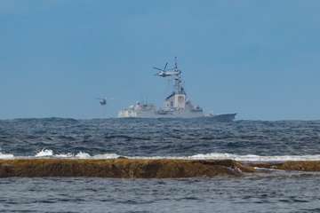 Cuatro países participan en ejercicios de desembarco frente a Las Canteras (Foto Antonio Rico)